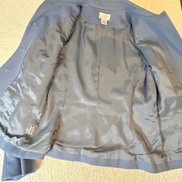 LOFT vintage blue wool blend blazer - Picture 7 of 11